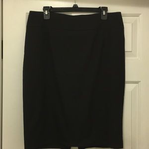 Black stretch pencil skirt